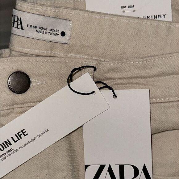 ZARA | Ecru | ZW THE MID WAIST SKINNY JEANS - Picture 11 of 11